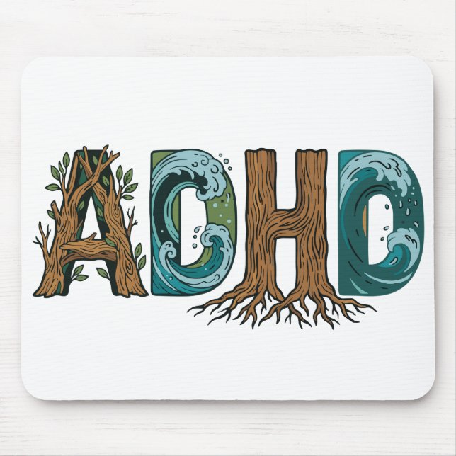 ADHD Natur Element Typsnittsdesign Musmatta (Framsidan)