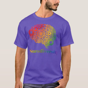 ADHD Neurodiversity Rainbow Autism Awareness Ribbo T Shirt