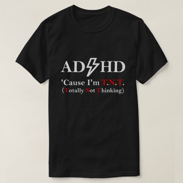 ADHD och Rock musik. T Shirt (Design framsida)