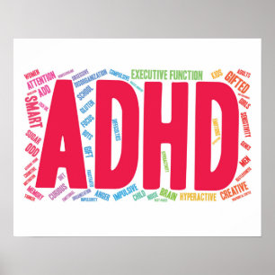 ADHD ord-moln Poster