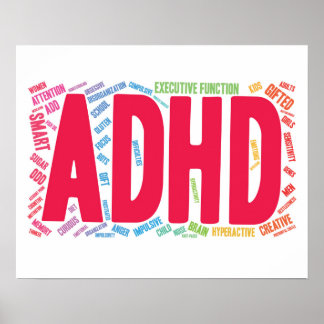 ADHD ord-moln Poster