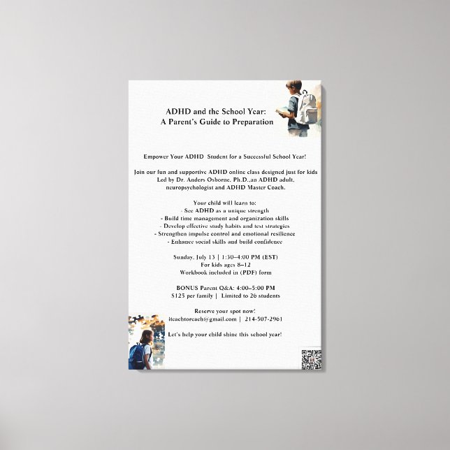 ADHD POSTER 13 juli Canvastryck (Framsida)