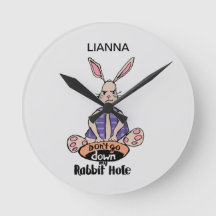 ADHD Rabbit Hål Personlig Round Wall Clock