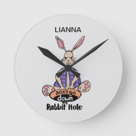 ADHD Rabbit Hål Personlig Round Wall Clock Rund Klocka