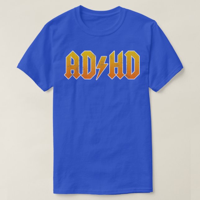 ADHD Rocker Tshirt för manar, Kvinnor och barn T Shirt (Design framsida)