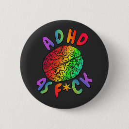 ADHD som F*ck Regnbåge Brain Knapp