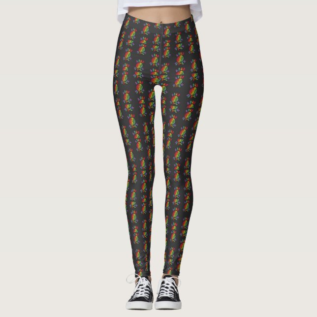 ADHD som F*ck Regnbåge Brain Leggings (Framsida)