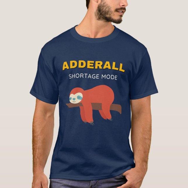 ADHD Sömnig Sloth T Shirt (Framsida)
