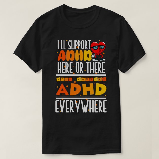 ADHD-stöd 2 T Shirt (Design framsida)
