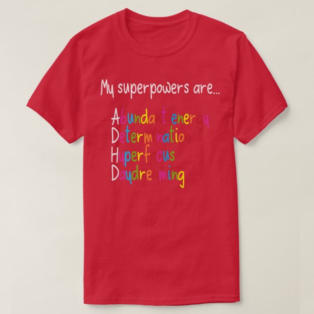 ADHD Superpower Neurodiversity Awareness Premium T Shirt (Design framsida)