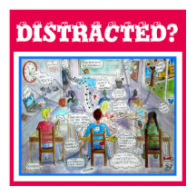 ADHD-symptom Poster: "Distrated"