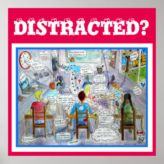 ADHD-SYMPTOMS POSTER "Distrated"