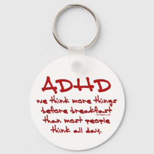 ADHD-tänka mer Nyckelring