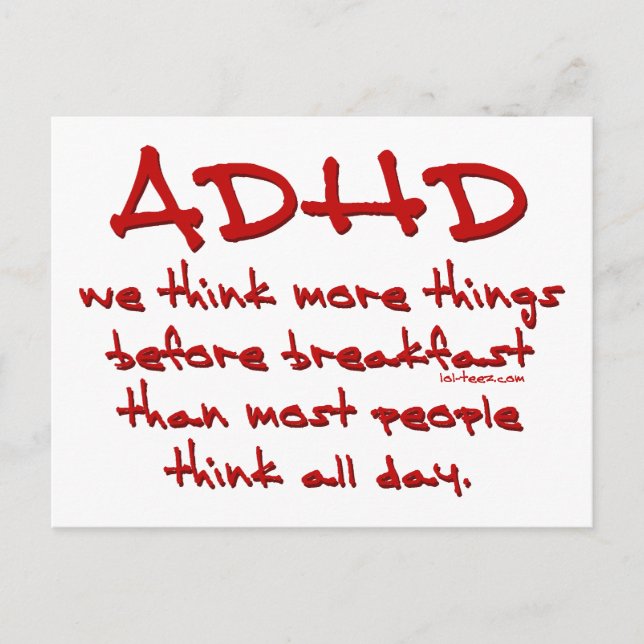 ADHD-Tänka - mer Vykort (Framsida)