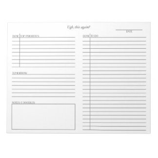 ADHD To-Do-Anteckningsblock Anteckningsblock