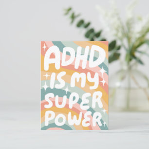 ADHD Toppen Power Roligt Bubble Brev ANPASSNINGSBA Vykort