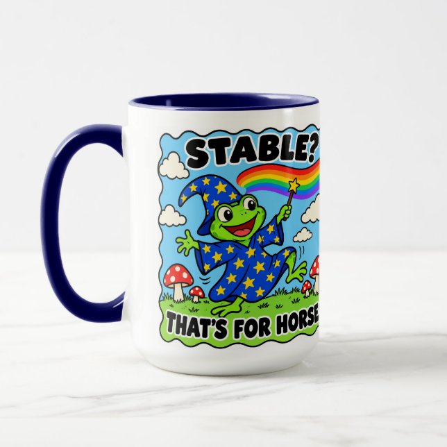 ADHD Trollkarl Groda Rolig Sarksastisk Kaffemugg (Vänster)