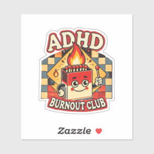 adhd utbrändhetsklubb  klistermärken