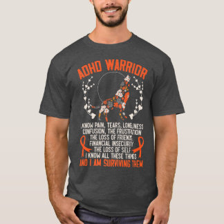 ADHD Warrior Embrace Neurodiversity ADHD Awareness T Shirt