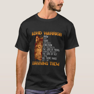 Adhd Warrior Embrace Neurodiversity Adhd Awareness T Shirt