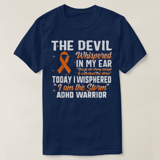 ADHD Warrior, jag är stormen, mentalvårdsalternati T Shirt (Design framsida)