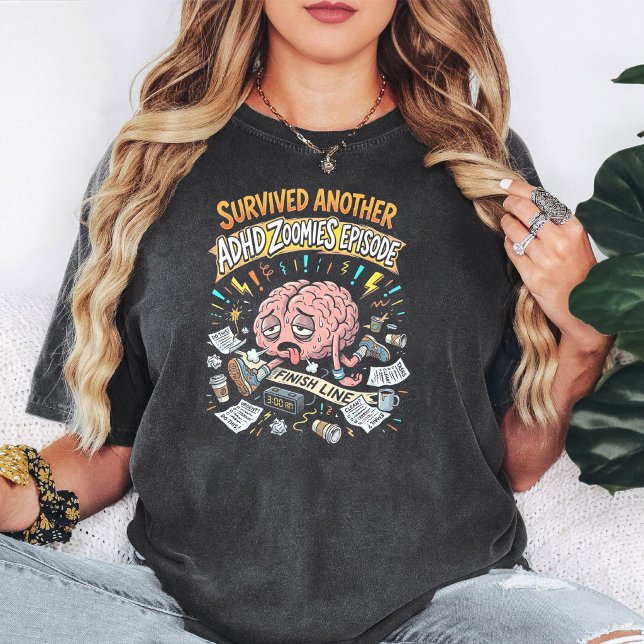 Adhd Zoomies Avsnitt Rollig Hjärna T Shirt (Skapare uppladdad)