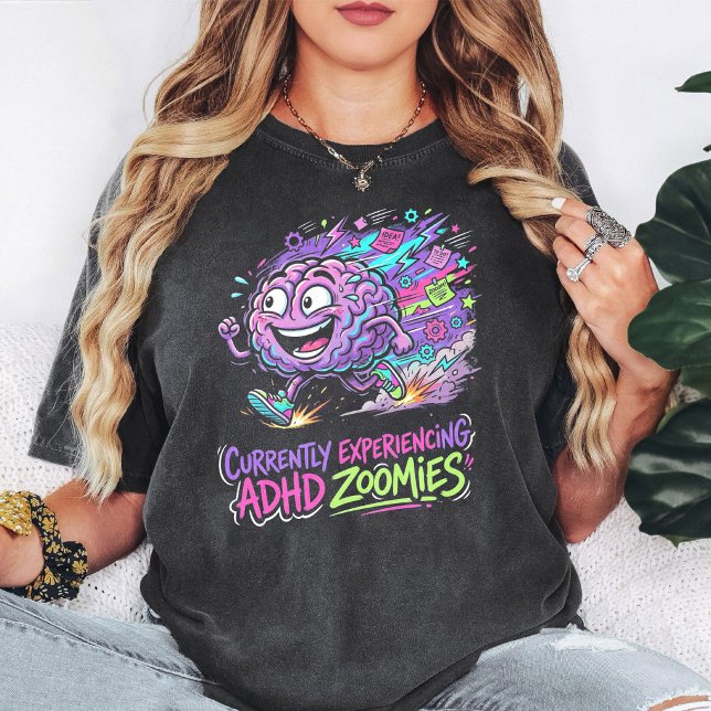 Adhd Zoomies Hjärna Löpande Design T Shirt (Skapare uppladdad)