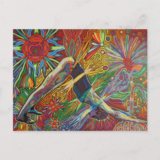 adho mukha svanasana 2009 as postcard vykort (Framsida)