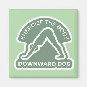 Adho Mukha Svanasana Nedåtriangel Hund Magnet