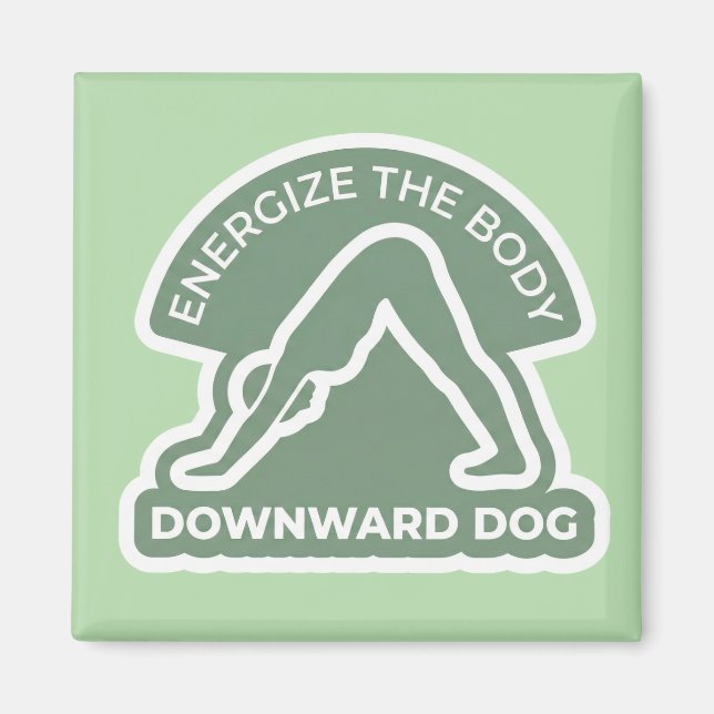 Adho Mukha Svanasana Nedåtriangel Hund  Magnet (Framsidan)
