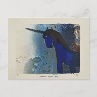 Adi Holzer Unicorn 1975 Vykort
