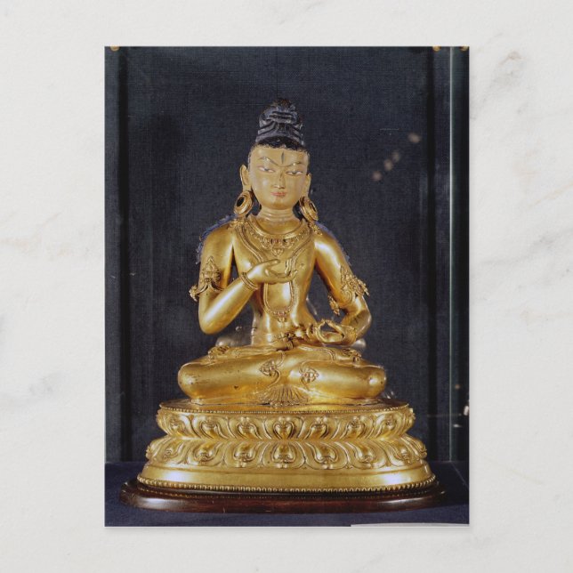 Adibuddha Vajrasattva sittande i meditation Vykort (Framsida)