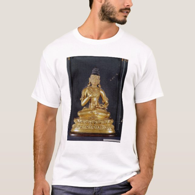 Adibuddha Vajrasattva som placeras i meditation Tee Shirt (Framsida)