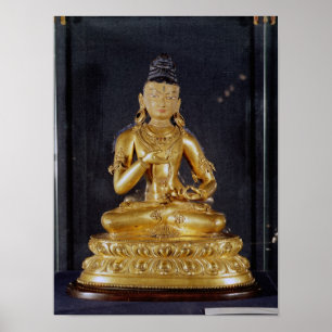 Adibuddha Vajrasattva som sitter i meditation Poster