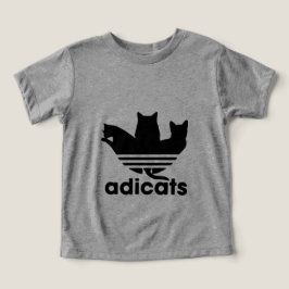 adicats rolig löpning parodi katt t shirt