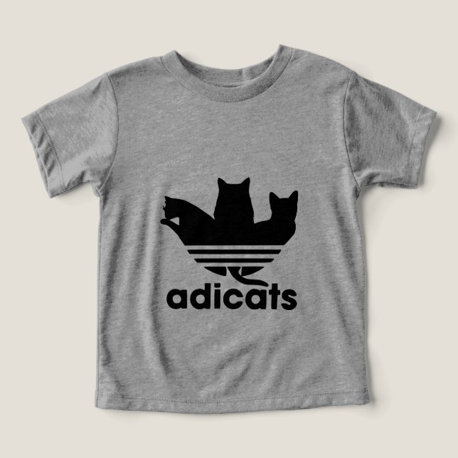 adicats rolig löpning parodi katt t shirt (Design Framsida)