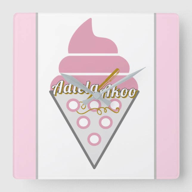 Adiela Akoo, oemotståndlig muren av isgräs Fyrkantig Klocka (Framsida)