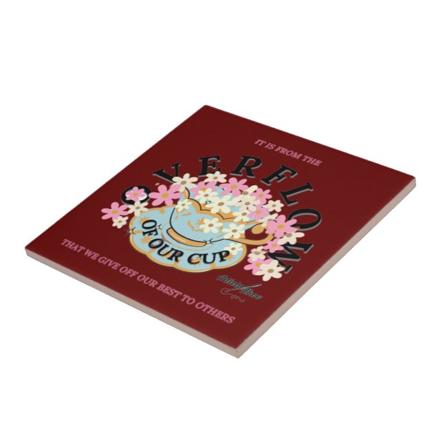 Adiela Akoo: OVERFLOW Ceramic Decorative Tile Kakelplatta (Sidan)