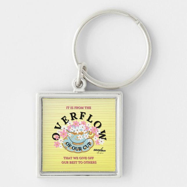 Adiela Akoo, spill Premium Keychain Fyrkantig Silverfärgad Nyckelring (Framsidan)