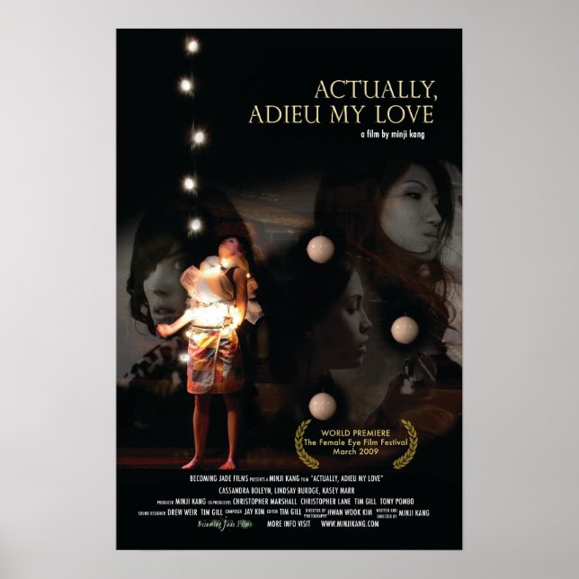 Adieu My Kärlek Film Poster (Framsidan)