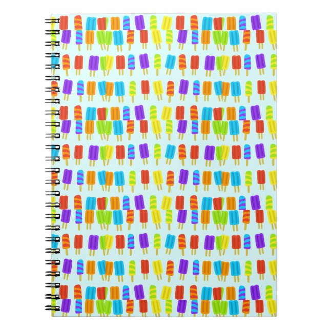 Adigmatade sommarpopsiklerna glass kawaii le anteckningsbok (Framsidan)