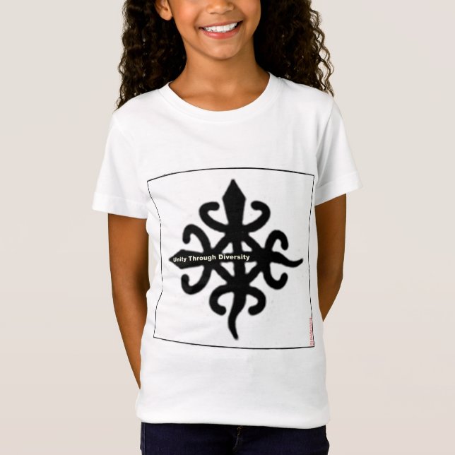 Adinkra African Symbol: Unity through Diversity T Shirt (Framsida)