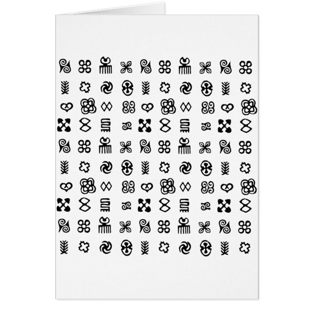 Adinkra African Symbols Hälsningskort (Framsidan)
