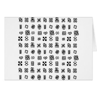 Adinkra African Symbols Hälsningskort