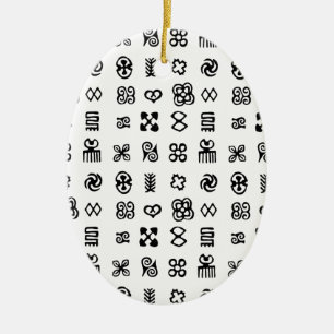 Adinkra African Symbols Julgransprydnad Keramik