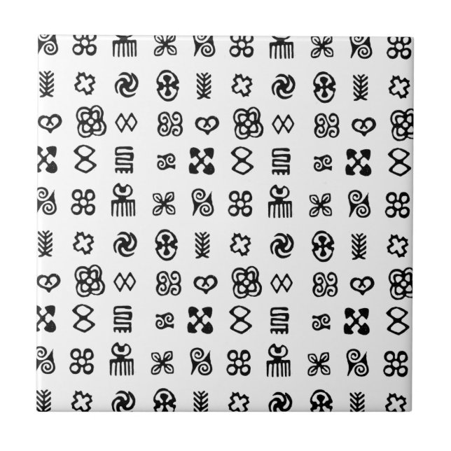 Adinkra African Symbols Kakelplatta (Framsidan)