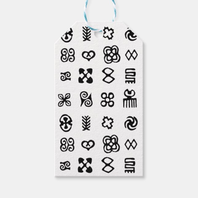 Adinkra African Symbols Presentetikett (Framsidan)
