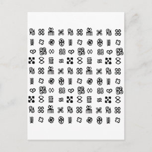Adinkra African Symbols Vykort