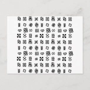 Adinkra African Symbols Vykort