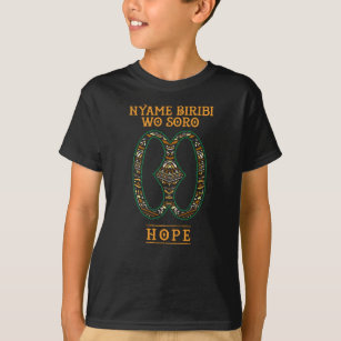 Adinkra Afrika Hope Tribal Symbol Black History T Shirt